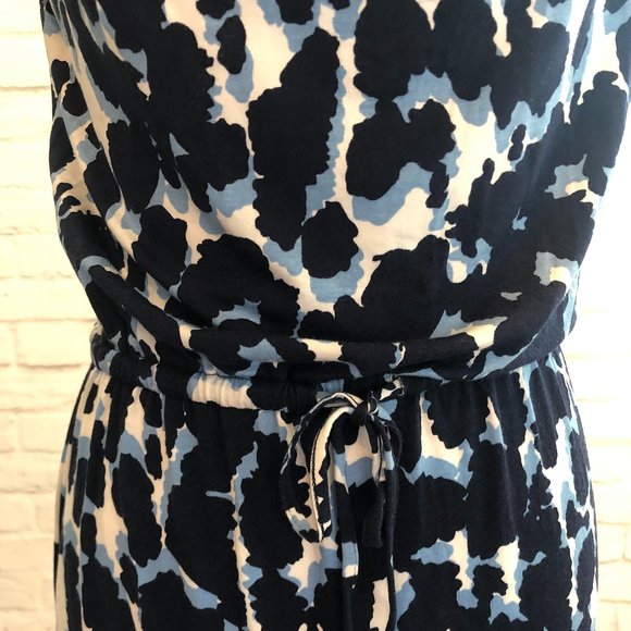 Gap Navy & White Tie Front Maxi Dress, Size S - Picture 5 of 8